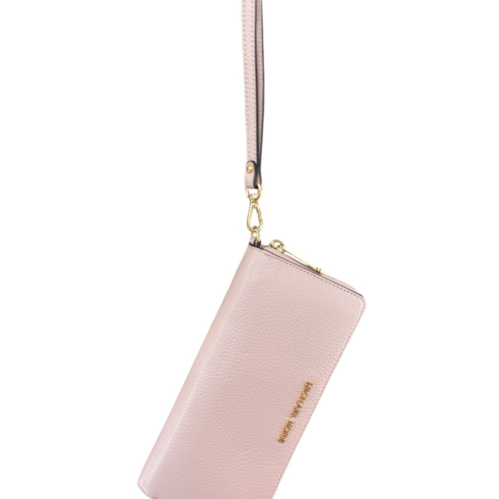 Michael Kors Jet Set Blossom Pink Large Wallet Wristlet 35S9GTVE7L